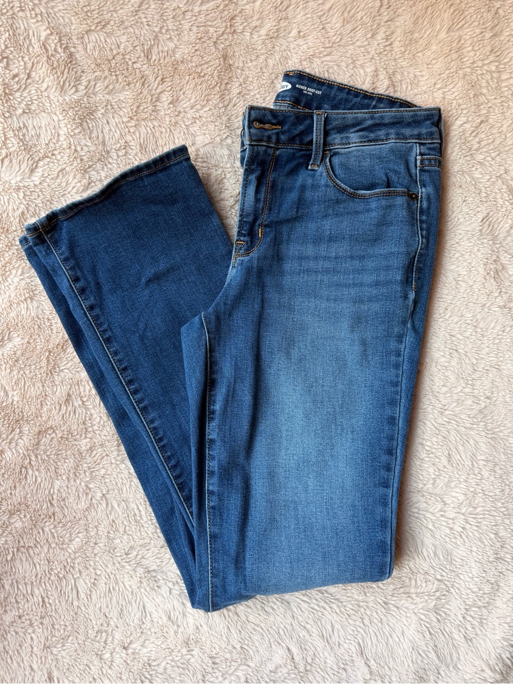 Old Navy Women's Dark Blue Boot-Cut Stretch Jeans